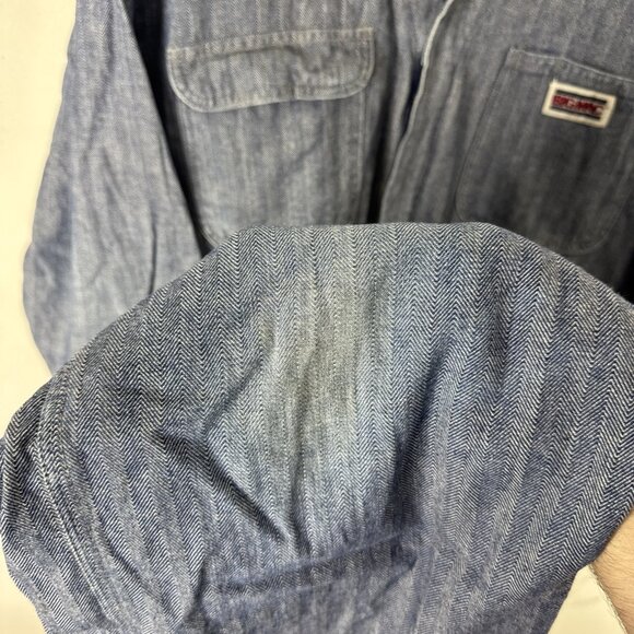 Vintage Big Mac Denim Coveralls Men 44 Made in USA Workwear Mechanic Suit - Picture 4 of 9